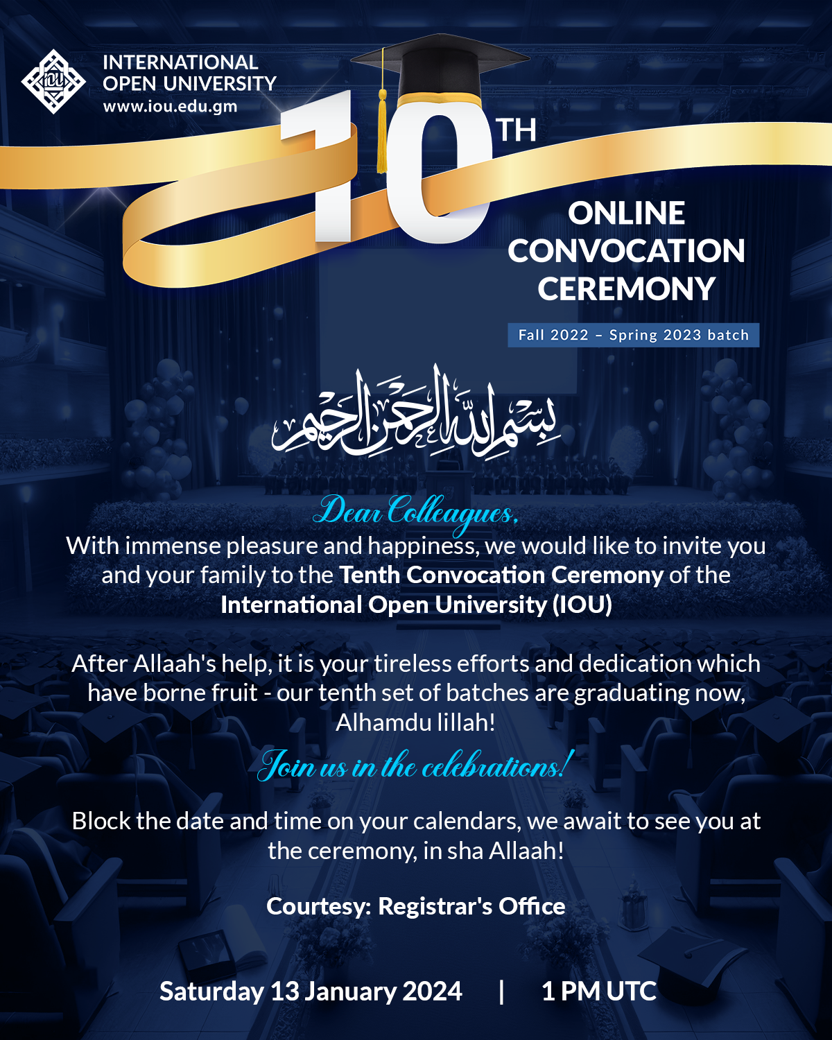 10th IOU Convocation, 2024 International Open University